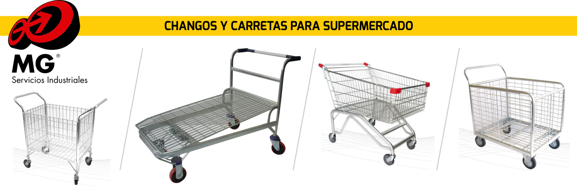 Changos y carretas para supermercado